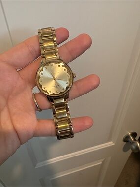 kate spade Gold-Tone Scallop Accent Bracelet Watch
